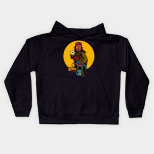 Hellboy loves kitties Kids Hoodie